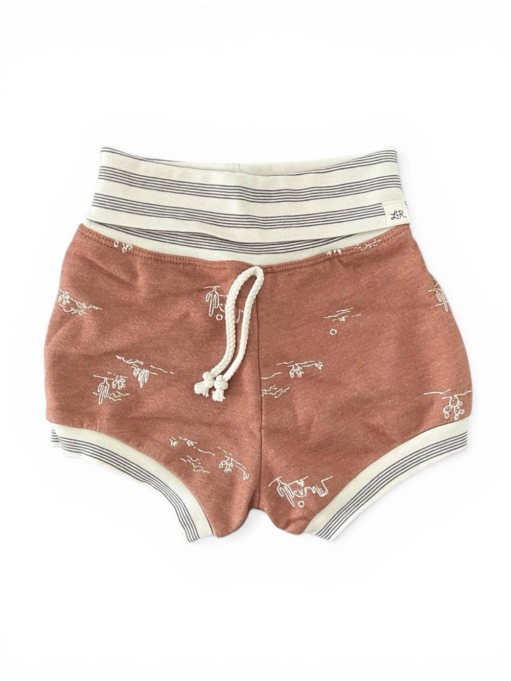 Lulu + Roo NWT 5/6 Yrs Camel Cactus Sunset and Stripe Classic Shorties